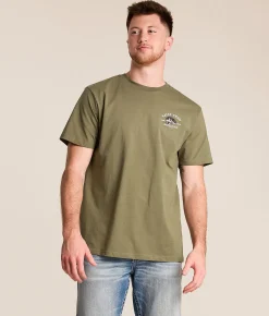 Tops|Graphic T-Shirts | Salty Crew Bass Man Classic T-Shirt Dusty Olive