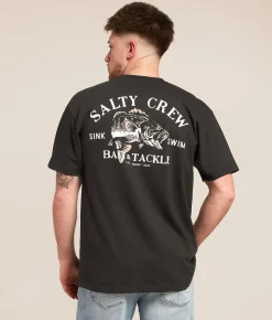 Tops|Graphic T-Shirts | Salty Crew Bass Man T-Shirt Vintage Black