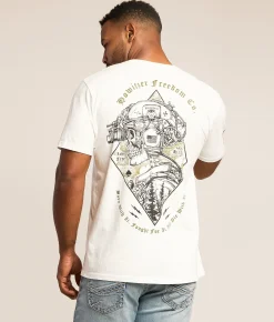 Tops|Graphic T-Shirts | Howitzer Battleborn T-Shirt Antique White