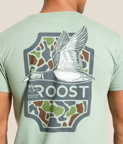 Roost Waterfowl Camo Shield T-Shirt Bay Hot