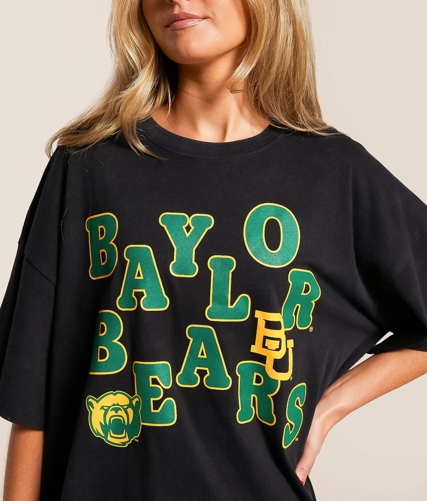 Gameday SOCIAL® Baylor Bears Oversized T-Shirt Black Best