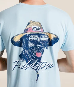 Tops|Graphic T-Shirts | Fieldstone Beach Bum T-Shirt Chambray