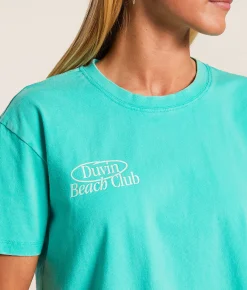 Tops | Duvin Beach Club Cropped T-Shirt Marine
