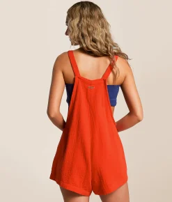 Billabong Beach Crush Overall Red Aloha Clearance