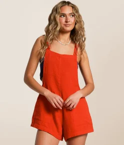 Billabong Beach Crush Overall Red Aloha Clearance