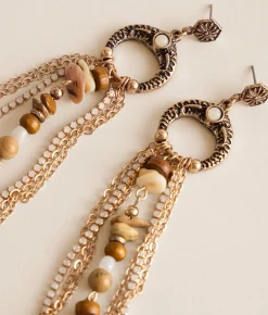 Accessories | Sterling & Stitch Beaded Fringe Earring Gold
