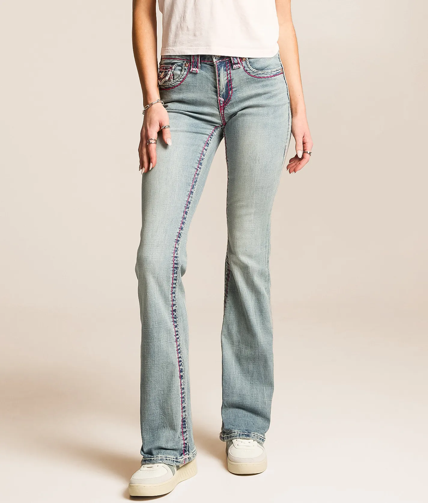 True Religion Becca Boot Stretch Jean California Poppy Hot