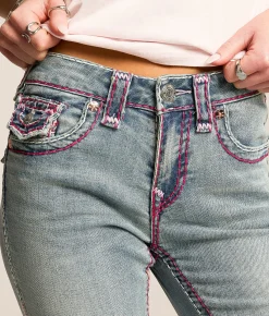 True Religion Becca Boot Stretch Jean California Poppy Hot