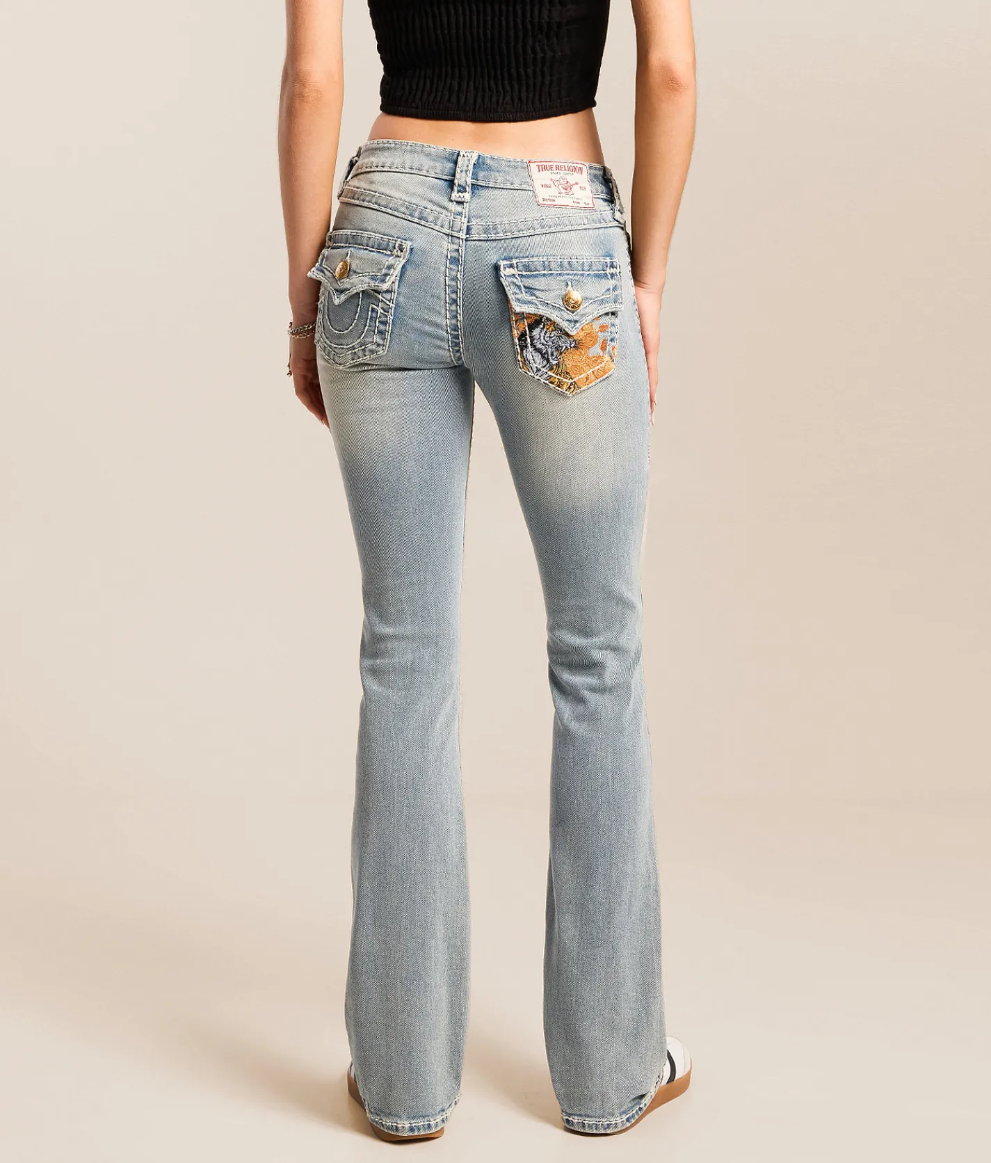True Religion Becca Mid-Rise Boot Stretch Jean Faded Heat