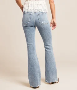 Jeans|Bottoms | VERVET by Flying Monkey Bella High Rise Flare Stretch Jean Sprightly