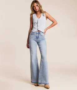VERVET by Flying Monkey Bella High Rise Flare Stretch Jean Fun Loving Best