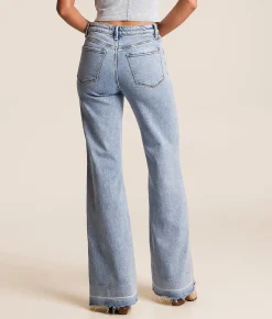 VERVET by Flying Monkey Bella High Rise Flare Stretch Jean Fun Loving Best