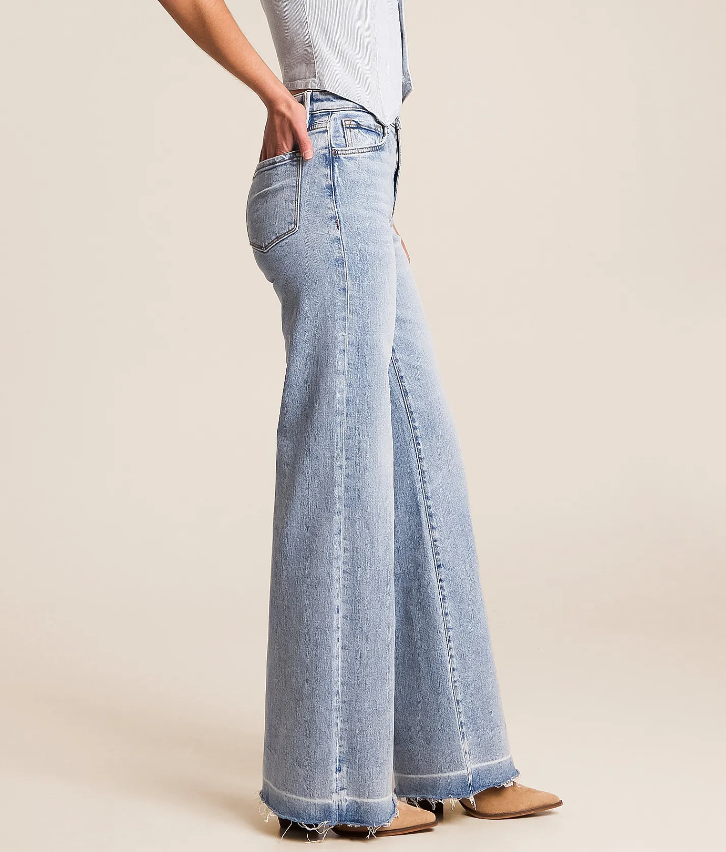 VERVET by Flying Monkey Bella High Rise Flare Stretch Jean Fun Loving Best