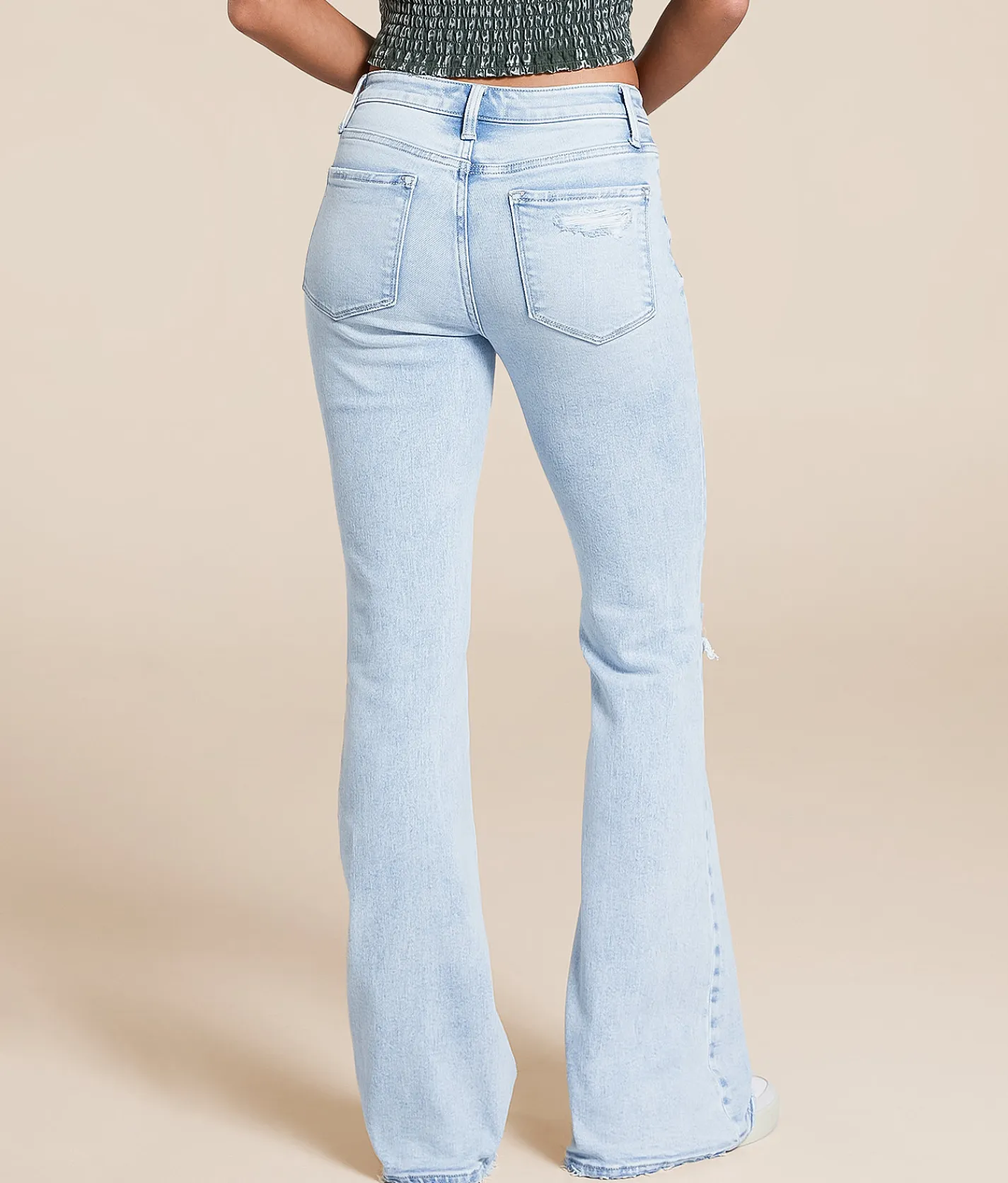VERVET by Flying Monkey Bella High Rise Flare Stretch Jean Canty New