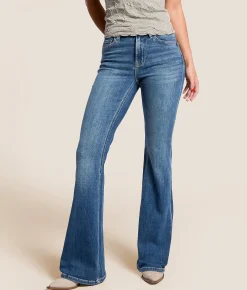 VERVET by Flying Monkey Bella High Rise Flare Stretch Jean Authenticity Best