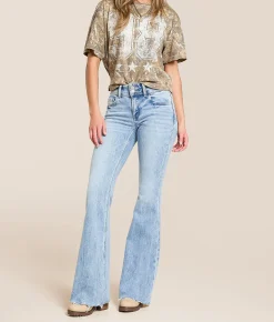 Bottoms | VERVET by Flying Monkey Bella Mid-Rise Flare Stretch Jean Togetherness