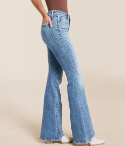 VERVET by Flying Monkey Bella Mid-Rise Flare Stretch Jean Elegant Grace Sale