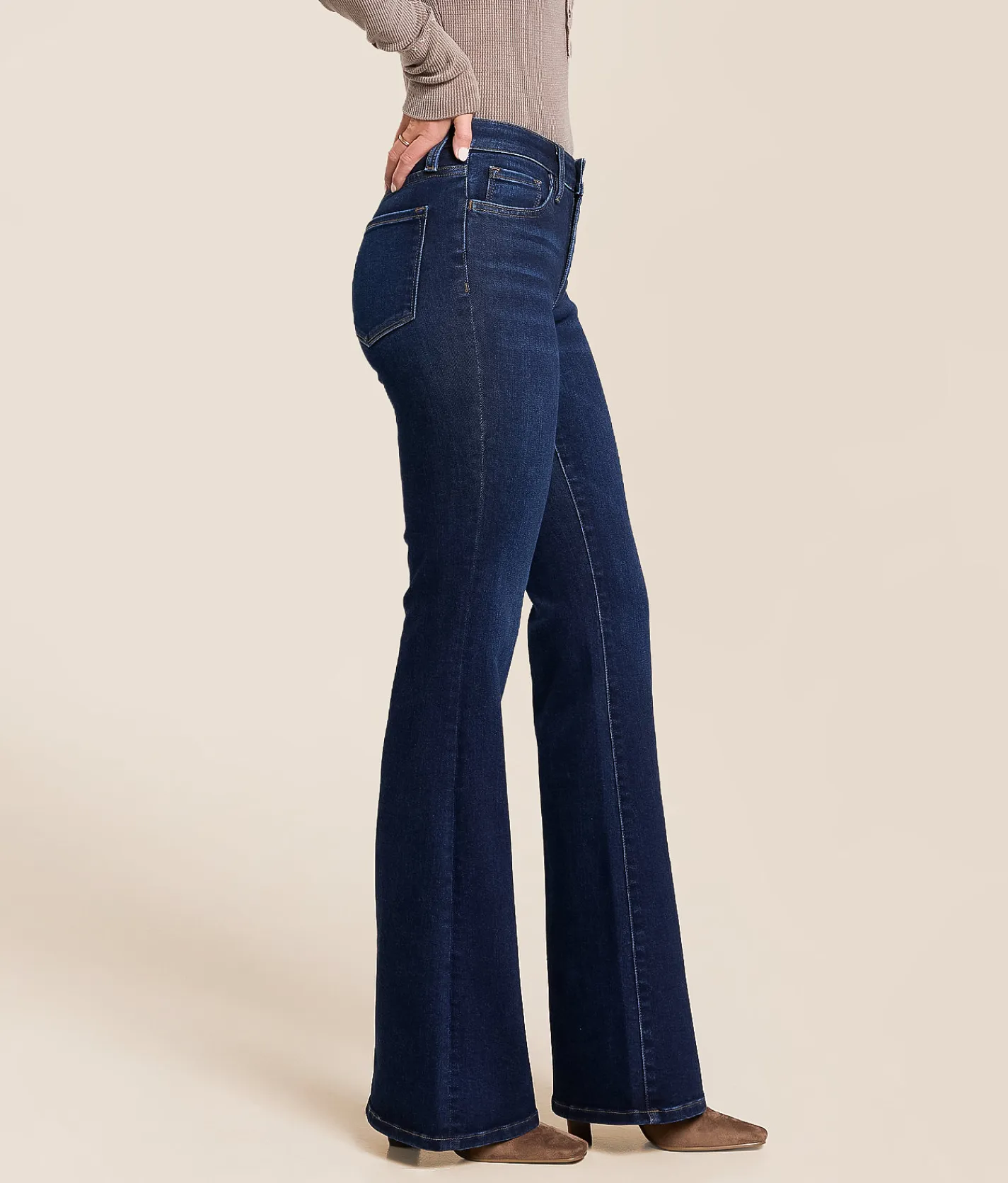 VERVET by Flying Monkey Bella Mid-Rise Flare Stretch Jean We Found Love Discount