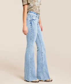 VERVET by Flying Monkey Bella Mid-Rise Flare Stretch Jean Togetherness Best