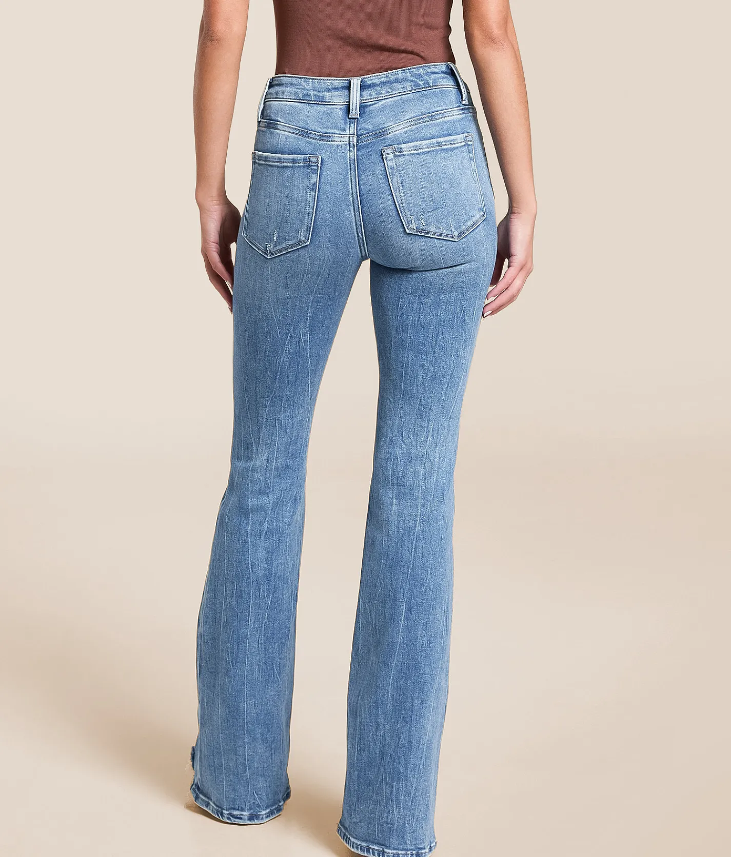 Jeans | VERVET by Flying Monkey Bella Mid-Rise Flare Stretch Jean Elegant Grace