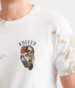 Sullen Beneath T-Shirt Tan White Crystal Wash