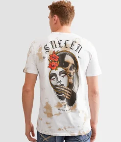 Sullen Beneath T-Shirt Tan White Crystal Wash
