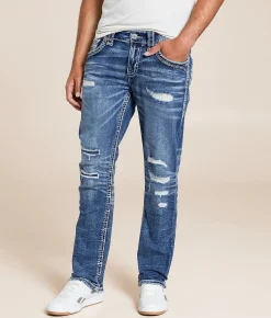 Rock Revival Benjamin Slim Straight Stretch Jean Benjamin SJ202 New