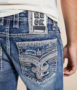 Rock Revival Benjamin Slim Straight Stretch Jean Benjamin SJ202 New