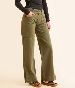 Bottoms|Jeans | Free People Benji Relaxed Wide Leg Jean Army