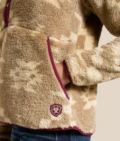 Ariat Berber Fleece Pullover Lone Ridge Print