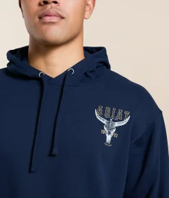Tops | Ariat Best Longhorn Hooded Sweatshirt Dark Sapphire