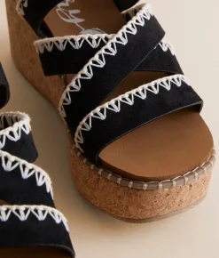 Very G Bethany Whip Stitch Wedge Sandal Blush Best