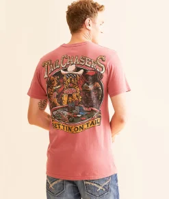 Graphic T-Shirts | Tail Chasers Club Bettin' On Tail T-Shirt Crimson Pigment Due
