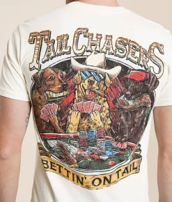 Tail Chasers Club Bettin' On Tail T-Shirt Antique White Clearance