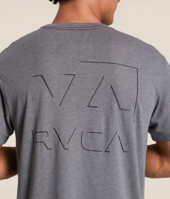 Tops|Graphic T-Shirts | RVCA Bevelled T-Shirt Smoke