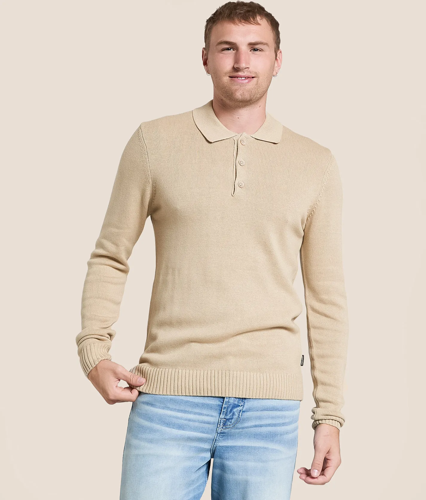 BLEND Bhdeno Polo Sweater Plaza Taupe Online