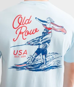 Graphic T-Shirts | Old Row Big Foot Water Ski T-Shirt Chambray