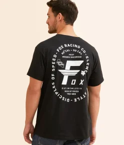 Fox Big F T-Shirt Black Clearance