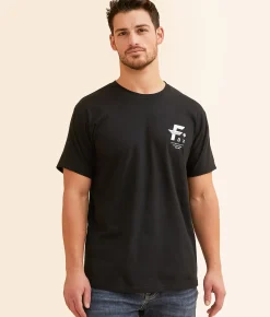 Fox Big F T-Shirt Black Clearance