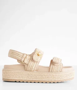 Shoes | Steve Madden Bigmona Flatform Sandal Natural Raffia