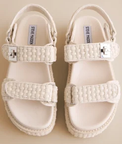 Shoes | Steve Madden Bigmona Flatform Sandal Bone Woven