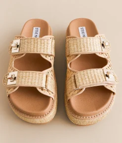Shoes | Steve Madden Bigshmona Raffia Sandal Natural Raffia