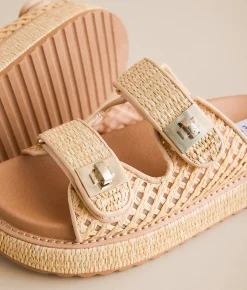Shoes | Steve Madden Bigshmona Raffia Sandal Natural Raffia