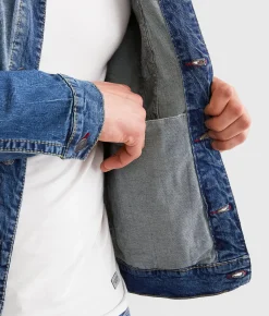 True Religion Big T Jimmy Stretch Denim Jacket Bond St Medium Wash Clearance