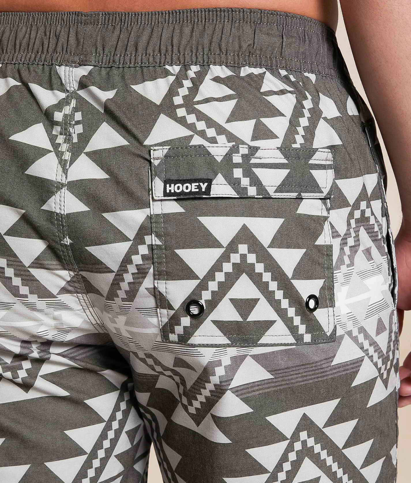 Bottoms|Swimwear | Hooey Bigwake Stretch Swim Trunks Grey Aztec