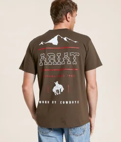 Tops|Graphic T-Shirts | Ariat Billboard Cowboys T-Shirt Turkish Coffee