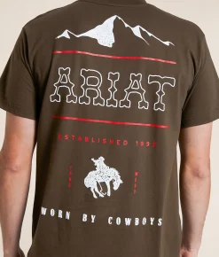 Tops|Graphic T-Shirts | Ariat Billboard Cowboys T-Shirt Turkish Coffee