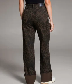 BKE Billie Wide Leg Stretch Jean Cheetah Outlet