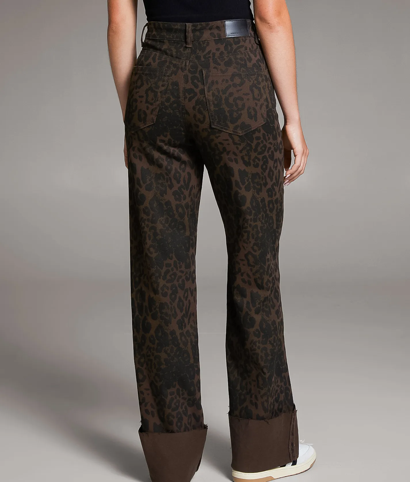 BKE Billie Wide Leg Stretch Jean Cheetah Outlet