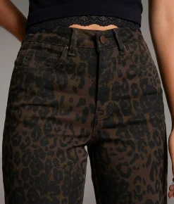 BKE Billie Wide Leg Stretch Jean Cheetah Outlet